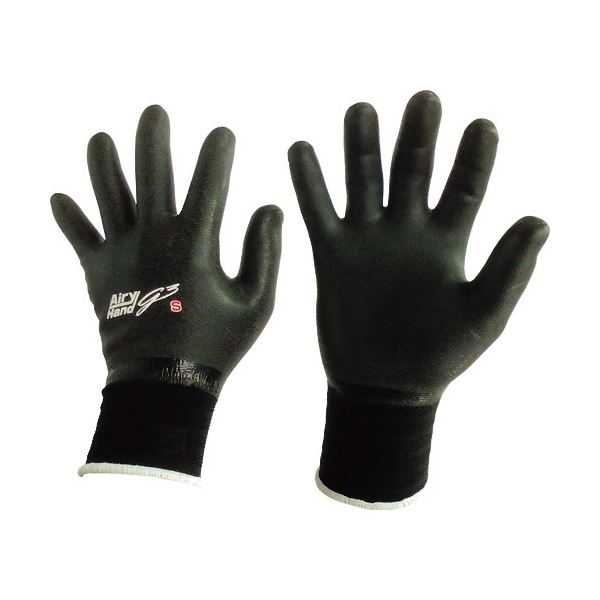 (まとめ) 富士手袋工業 エアリーハンド ジースリー S 黒 7466-S-BL 1双 【&times;20セット】｜Shop　E-ASU