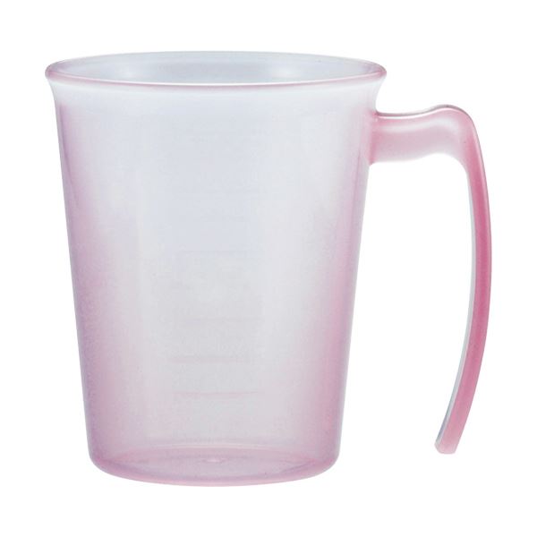 (まとめ)小森樹脂 手付スタッキングコップ ピンク 1個