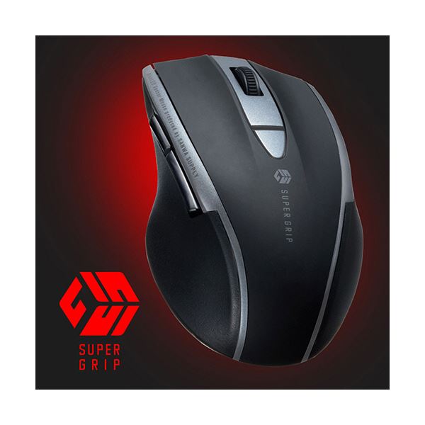 サンワサプライ静音ワイヤレスブルーLEDマウス(5ボタン)ブラックMA-WBL166BK1個