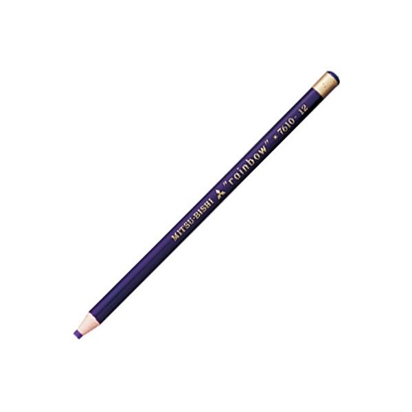 (まとめ) 三菱鉛筆 色鉛筆7610(水性ダーマトグラフ) 紫 K7610.12 1ダース(12本) 【×3セット】