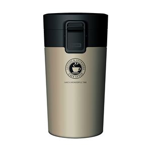 【30個セット】 真空断熱 タンブラー/水筒 【シャンパンゴールド】 290ml 洗える ワンプッシュオープン ロック付き 『アスベル』