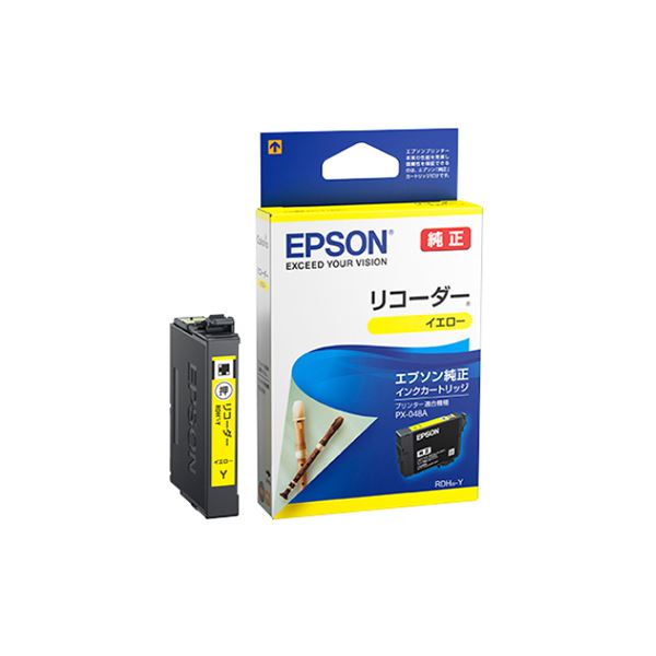 (まとめ) エプソン インクカートリッジ リコーダーイエロー RDH-Y 1個 【×10セット】