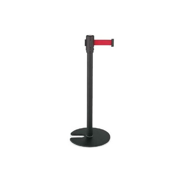 テラモト ベルトパーテーションスタンドDスチール ベルト黒 SU-660-510-7 1本|Shop E-ASU