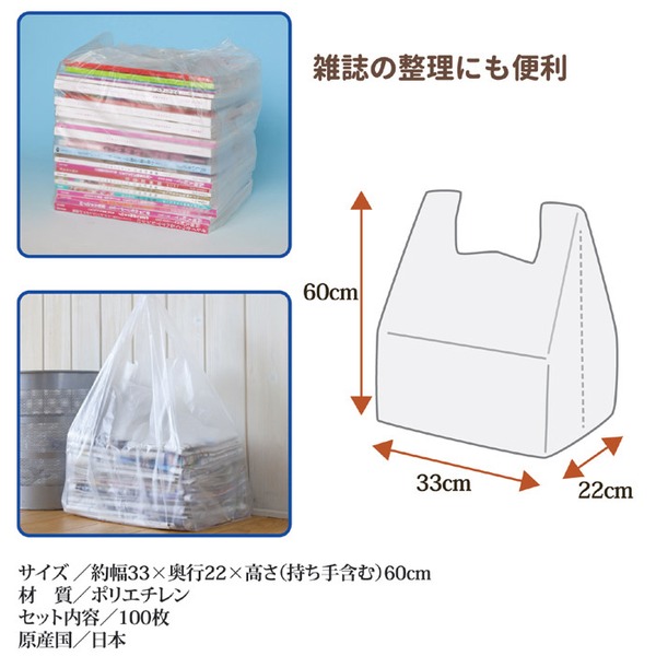 市場 新聞 雑誌整理袋