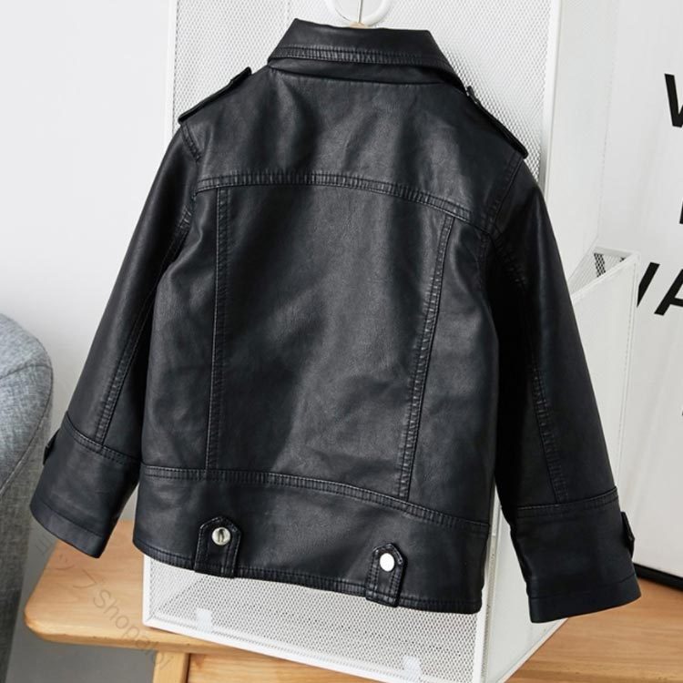 秋冬 ちびっ子用 ライダースジャケット 本革 合皮 なめし革上衣 子ヒツジなめし革 アウター 自動二輪車上衣 90珊 100珊 110珊 120珊 130珊 140珊 150珊 160珊 今めかしい 生あたたかい キッズ 流行り物 かっこ