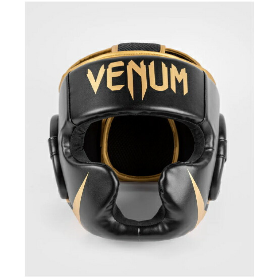 VENUM ヴェナム CHALLENGER 2.0 ヘッドギア - ブラック/ゴールド ヘッドガード ベナム VENUM-2052-126 格闘技 キックボクシング 総合