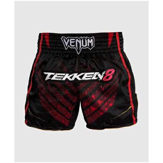 VENUM ヴェナム x TEKKEN 8 - Marshall Law - ムエタイショーツ - ブラック/レッド/ゴールド ベナム VENUM-05254-603 鉄拳8 マーシャル・ロー 格闘技画像
