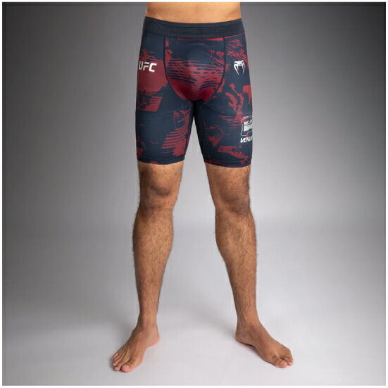VENUM ヴェナム UFC Zenith by Venum Authentic Fight Week パフォーマンスヴァーリトゥードショーツ メンズ - ネイビーブルー/バーガンディ/しろがね色 ベナム VNMUFC-00435-455