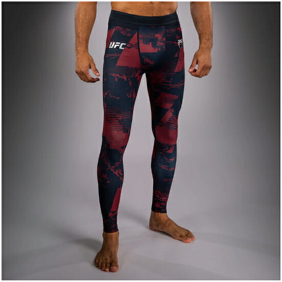 VENUM ヴェナム UFC Zenith by Venum Authentic Fight Week 演奏タイツ メンズ - ネイビーブルー/バーガンディ/しろがね色 ベナム VNMUFC-00433-455