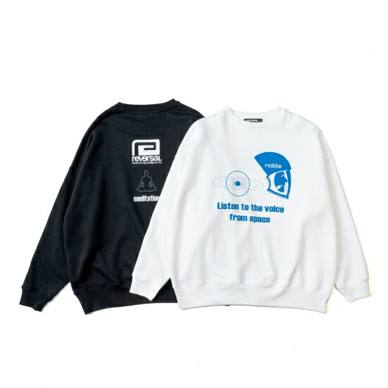 20%OFF リバーエテ公 トップス 労働者の一団素っ首 流汗 reversal FROM SPACE SWEAT CREW NECK