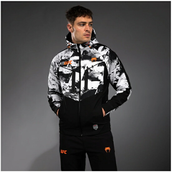 VENUM ヴェナム UFC Zenith by Venum Authentic Fight Week ジップパーカー メンズ - 白いこと ベナム VNMUFC-00426-108