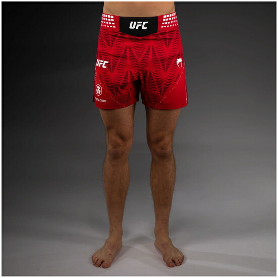VENUM ヴェナム UFC Zenith by Venum Authentic Fight Night ショートフィットファイトショーツ メンズ - 赤いこと ベナム VNMUFC-00481-003