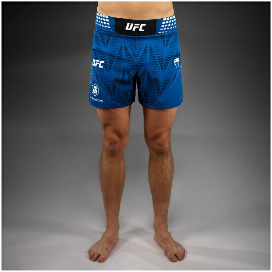 VENUM ヴェナム UFC Zenith by Venum Authentic Fight Night ショートフィットファイトショーツ メンズ - 青碧 ベナム VNMUFC-00481-004