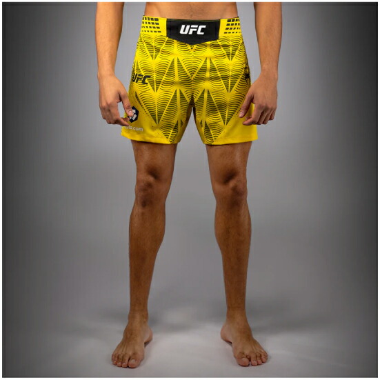 VENUM ヴェナム UFC Zenith by Venum Authentic Fight Night ショートフィットファイトショーツ メンズ - 黄色 ベナム VNMUFC-00481-006