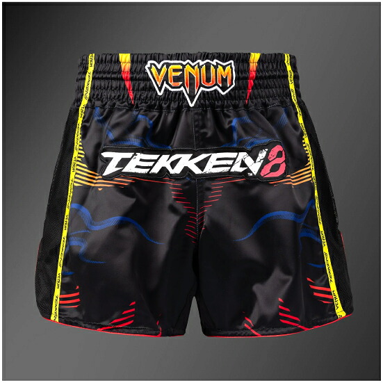 VENUM ヴェナム x TEKKEN 8 ムエタイショーツ - ヨシミツ - ブラック/オレンジ ベナム VENUM-06214-112 鉄拳8 キック ボクシング 格闘技