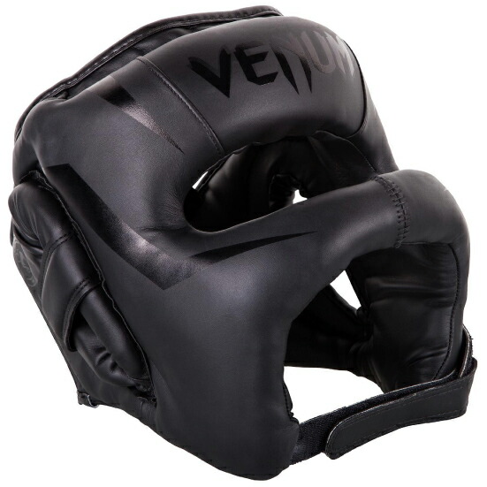 VENUM ヴェナム ELITE IRONヘッドギア - ブラック/ブラック ヘッドガード ベナム VENUM-03053-114 格闘技 キックボクシング 総合