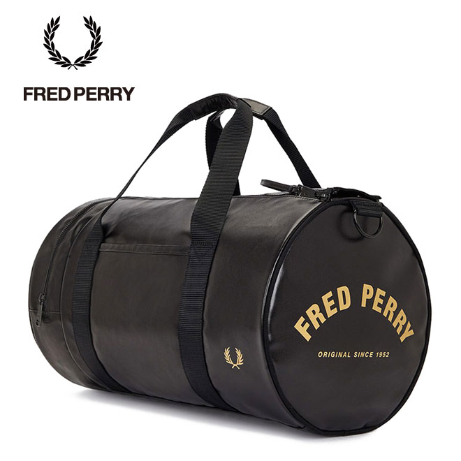 楽天市場】フレッドペリー バレルバッグ ボストンバッグ BLACK×ECRU