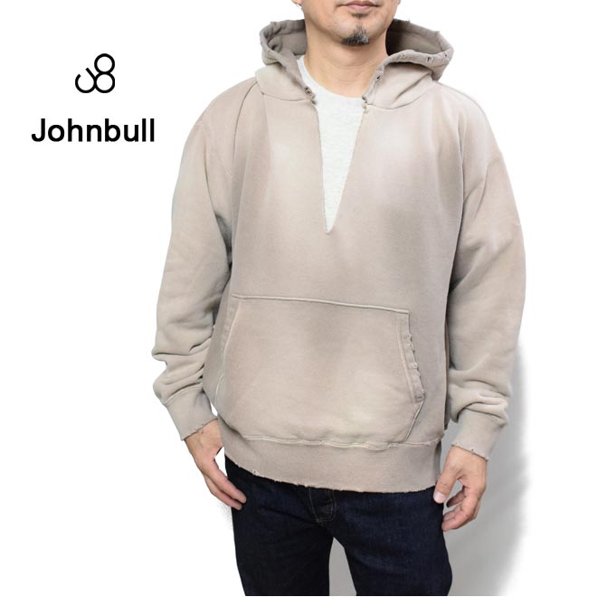 ジョンブル スウェットパーカー DENIM DELIGHT DAYS JOHN BULL JY254C02-040 赤銅色 メンズ ムラ染め 不都合製作