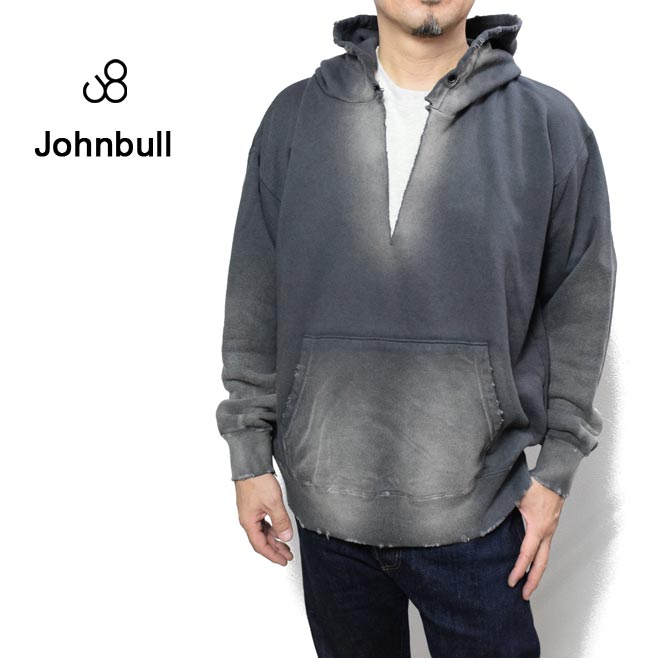 ジョンブル スウェットパーカー DENIM DELIGHT DAYS JOHN BULL JY254C02-030 黒いこと メンズ ムラ染め 不都合製作