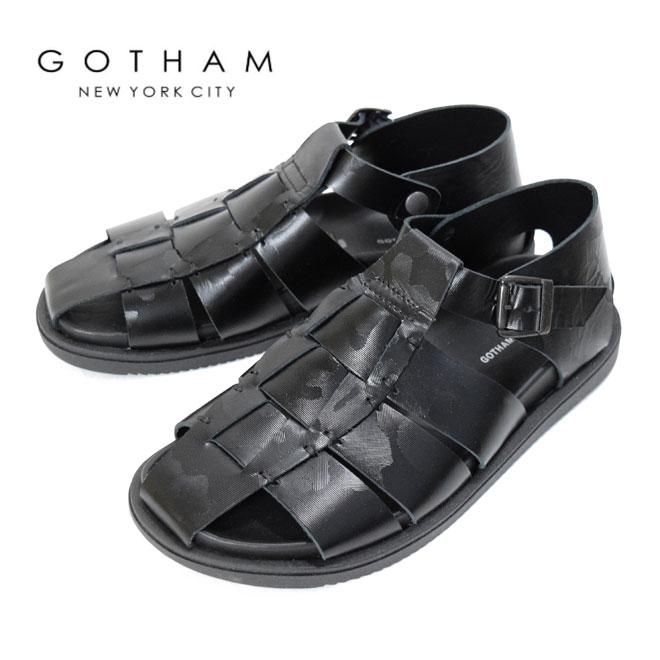 ゴッサム エヌワイシー グルカサンダル レザー ブラック GOTHAM NYC GN955 メンズ イタリア製 ｜friends　店