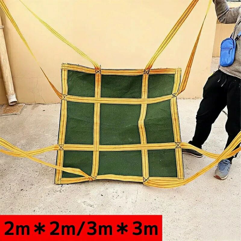 シートモッコ 四隅四角四面 200×200糎 300×300糎 耐荷重1t 八点吊り 重物吊り上げ 工事一こま用