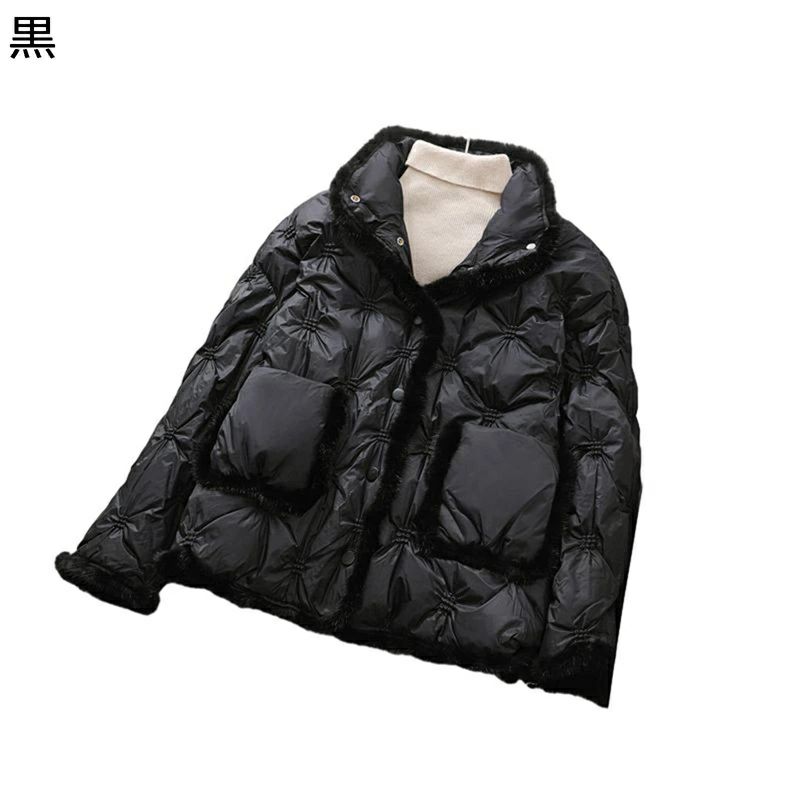 レディース フェイクファー 立ち襟 ダウンジャケット ショート｜shop G-FIELD