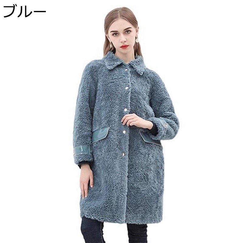 毛皮コート ボアコート ロング丈 ファージャケット レディース 長袖 折り襟 フェイクファー 厚手 もこもこ 贅沢感 防寒 ファッション 披露宴 ダンス 女性 アウター 上着 ゆったり 秋冬着|ショップ郷上
