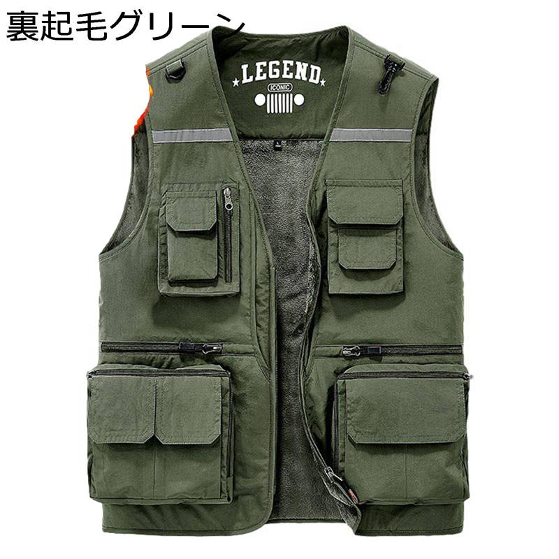 シニア女性ベスト レディース ニットベスト 高齢者 中年向け ジレ チョッキ レイヤード ポケット多い 厚い 暖かい厚い ワークウェア 袖なし コート カジュアル キャンプ 撮影 多機能 無地