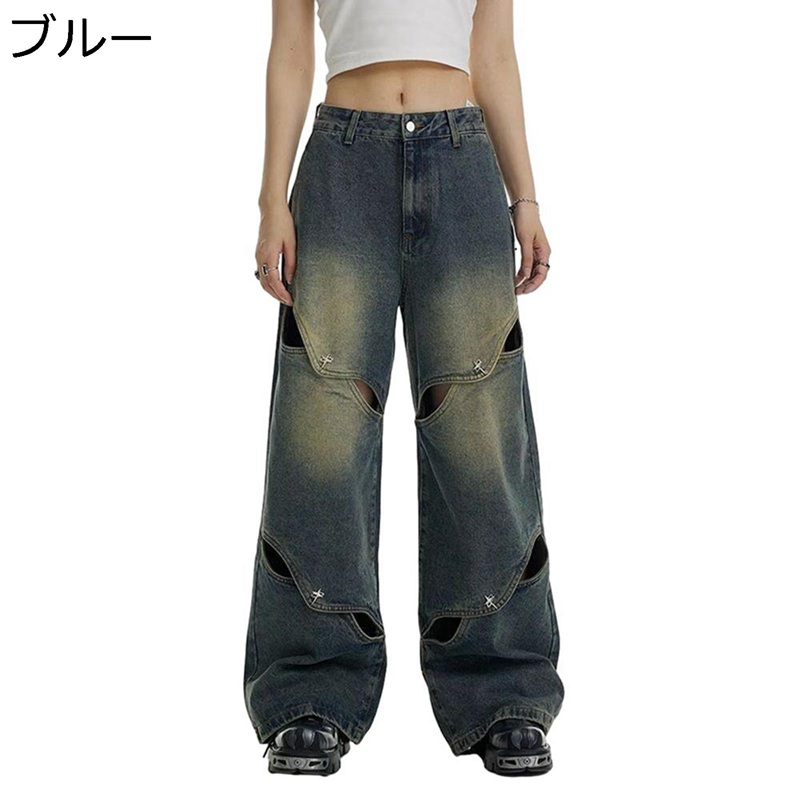 バギージーンズ ヴィンテージ デニムパンツ メンズ レディース ゆったり ブーツカット カジュアル 春秋冬 Ｇパン ウォッシュ加工 おしゃれ ハイストリート ファション ゆったり 男女兼用 ロングパンツ