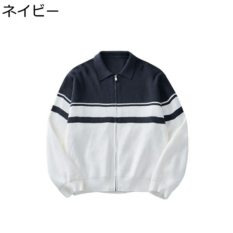 メンズ セーター ニット 春秋 長袖 上品 学生 着心地のいい 暖かい 切替 日系 大きいサイズ ハーフジップ ボーダー 柔らかい 薄手 抗菌防臭 おしゃれ 大人 アメカジ カジュアル 着回し