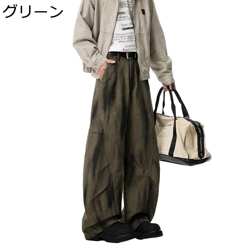 デニムパンツ メンズ バギー ジーンズ ブーツカット S-3XL アメカジ ワイドパンツ ハイストリート vintage カジュアル Ｇパン 男女兼用 ルーズ ウォッシュ ゆったり ヒップホップ シューカット