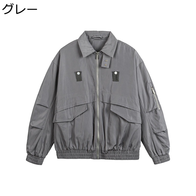 ジャケット メンズ フライトジャケット エムエーワン 折り襟 パッチワーク スタジャン ジャンパー ブルゾン 薄手 ウインドブレーカー 防風防寒 春秋冬 カジュアル アウター 上着 ビッグシルエット アウトドア 7,092円