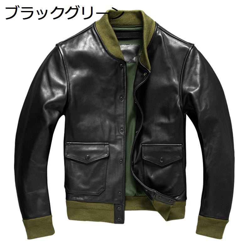 馬革ジャケット メンズ 本革 バイクジャケット バイカー 防風 防寒 レザーコート スタジャン 秋冬 スタジアムジャンパー かっこいい アウター サイクリング 山登り 釣り