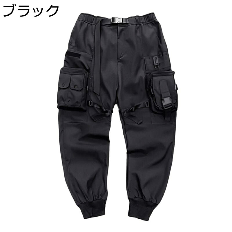 カーゴパンツ メンズ ジョガーパンツ 大きいサイズ ヒップホップ ストリート系 ダンス 機能性 マルチポケット 通気 カジュアル アウトドア 作業着 ワーク ロング 耐摩耗性