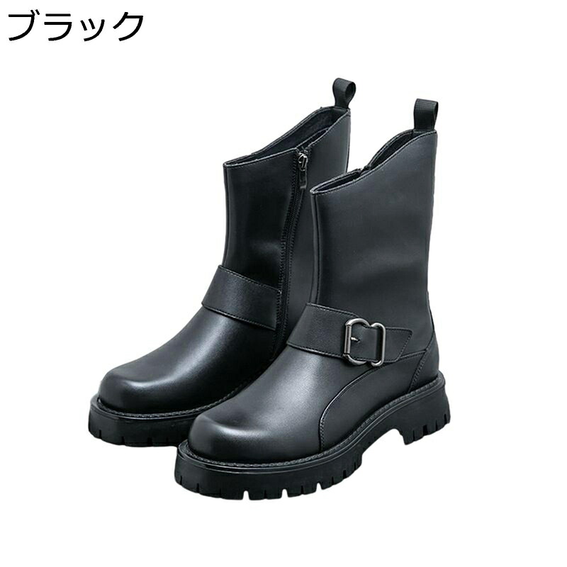 エンジニアブーツ バックル 厚底 男靴 乗馬靴 メンズ ロングブーツ 身長UP ライダー バイカーズ 滑り止め 耐磨耗 防臭 快適 着脱簡単 暖かい 防水 足細 お洒落 欧米風 イベント パーティー