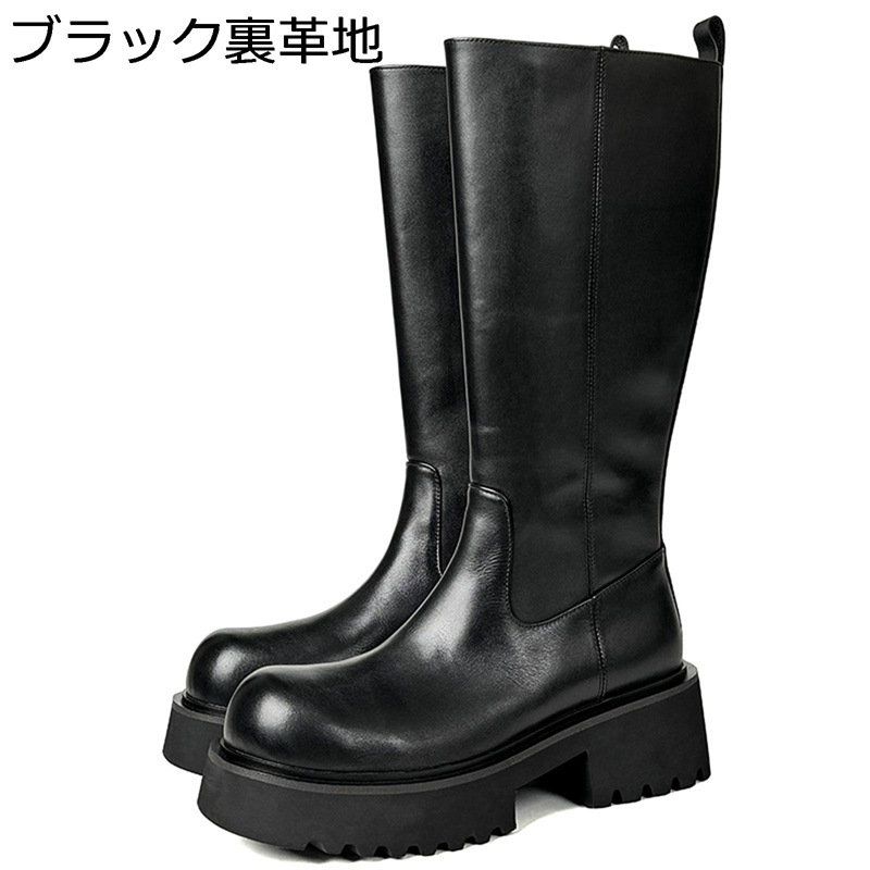 ハイカット 厚底ブーツ ライダーブーツ パイプダンス メンズ バイカー ライダース 防滑 耐磨耗 防臭 ソフト フィット 暖かい 撥水 ゆったり お洒落 中欧 手作り イベント スタジオ衣装 旧車