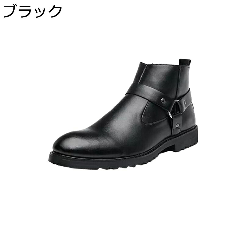 エンジニアブーツ アンクルブーツ メンズ バックル 短靴 チャッカ 焦がし 男女兼用 ミドルカット 滑り止め 耐磨耗 通気 快適 走れる 防寒対策 防水 足細 レトロ シンプル 出張