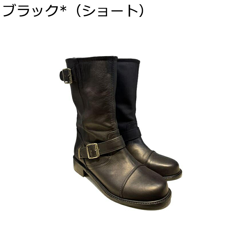 ショートブーツ レディース 本革 靴 ミドル丈ブーツ バックル レザー ビンテージ カジュアル エンジニアブーツ ラウンドトゥ 無地 韓国風 歩きやすい 痛くない 秋 冬 通勤通学 大きいサイズ 騎士ブーツ 旅行