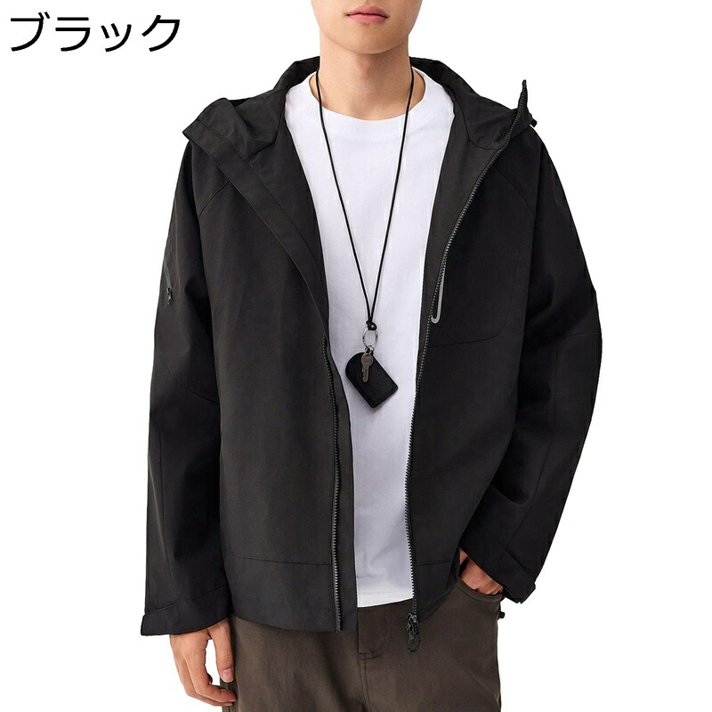 ジャケット メンズ 長袖 無地 フード付き アウター ジャンパー スタジャン 防風性 シンプル 軽い 耐摩耗 トップス コート 春秋 若者 ストリート アウトドア デイリー スニーカー お出掛け|ショップ郷上