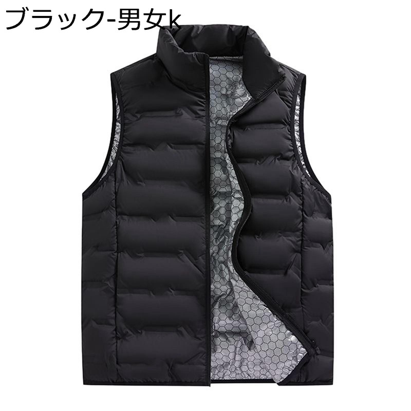 ダウンベスト メンズ スタンドカラー 秋冬 ノースリッブ 防風性 防寒ベスト 暖かい 保温性 前開き 撥水 通気性 シンプル ポケット付き 通勤 ワーク オフィス アウトドア アウター