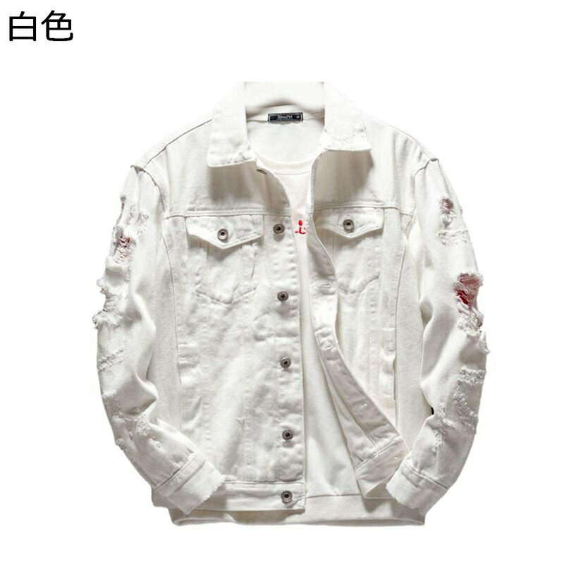 メンズ デニムジャケット S-4XL gジャン ジージャン ホワイト レッド ピンク ブラック ブルゾン 上着 長袖 アウター 流行 トレンド おしゃれ 秋冬服 柔らかい 男女兼用 ストリート アウトドア スポーツ