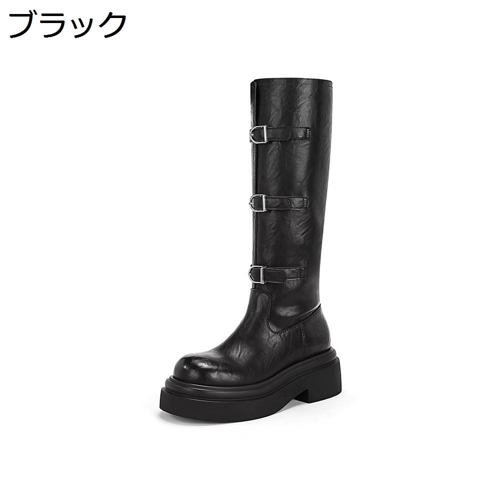 ライダースブーツ 6糎踵 ロングブーツ レディース 乗り尻 冬秋着 バックル 科学技術者 御機嫌とり捨てる 真っただ中踵 雨合羽 耐摩耗 たわい無い ノン横すべり か細い 科学技術者 心地よい パステル色の 普段用