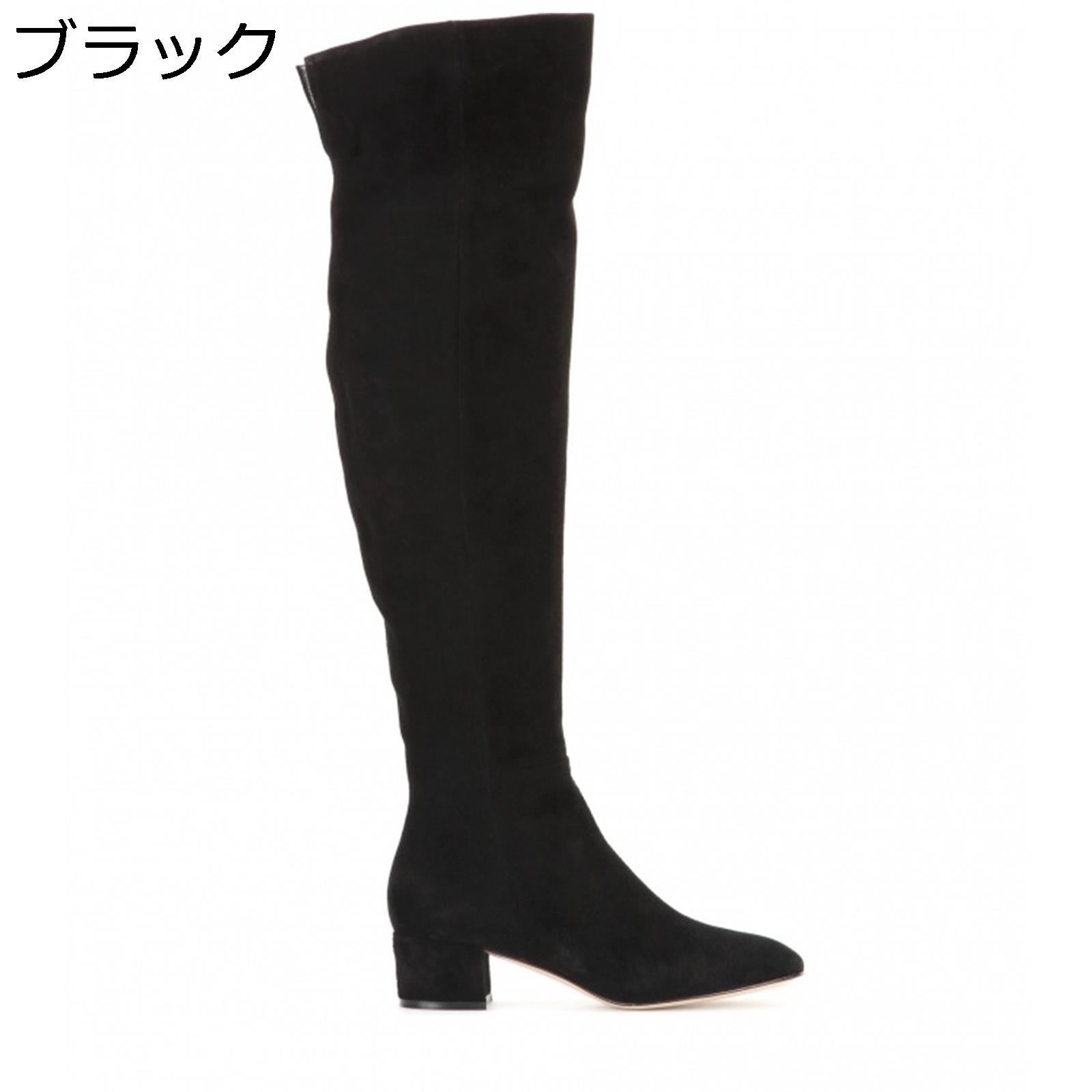 ロングブーツ 28.0cm大きいサイズ 長靴 ハイカット レディース サイドジッパー 丸トゥ 秋靴 冬靴 粗いかかと スエード セクシー ひざ上丈 細見せ 無地 足細 耐久 防滑 安定感 走れる 美脚 フェミニン オフィス OL
