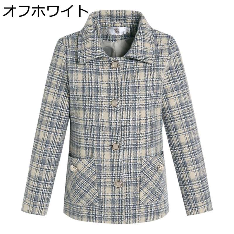 カーディガン ジャケット レディース チェック柄 長袖 前開き 折り襟 ポケット付き スタイリッシュ キレイめ ゆったり おしゃれ お母さん アウター トップス 潮流 デイリー 母へのプレゼント