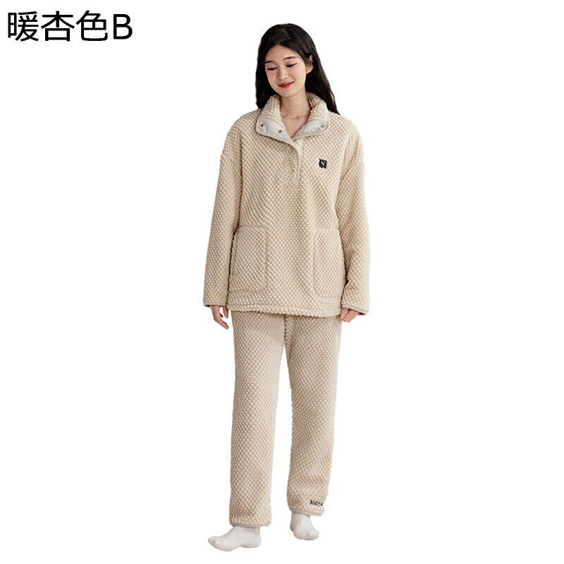 パジャマ レディース 夫婦 コーラル 無地 ルームウェア ペア 冬 暖かい ルーズ 冷え対策 2点セット メンズ 吸湿 結婚祝い 普段 ギフト 誕生日 もこもこ 長袖 肌触り良い カジュアル