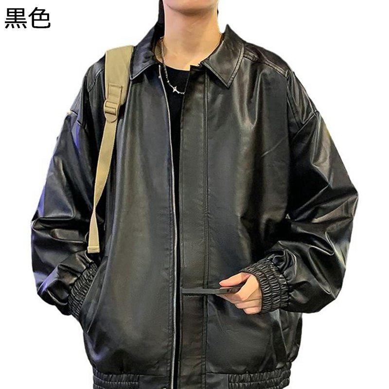 メンズ なめし革上衣 ゆったり ライダースジャケット 合皮前掛け 秋冬服 フルジップブルゾン 厚地の外套 エコ革 雨合羽 防風防寒 細身 心地よい カッコイイ アウター 流行り物