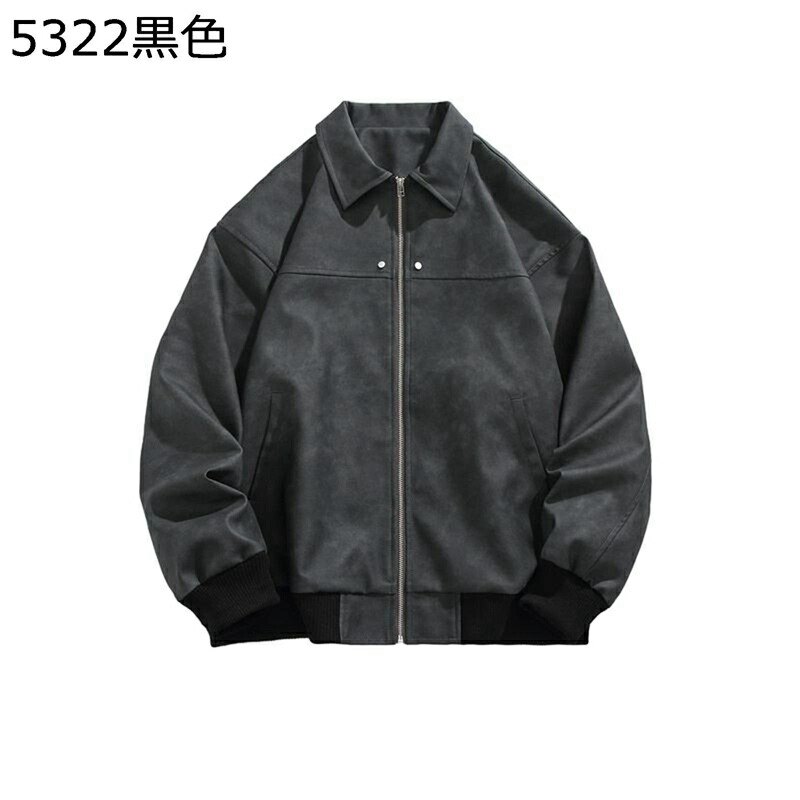 革ジャン スエード感 マット感 メンズ ライダースジャケット レザージャケット ブラック ブラウン ブルゾン 秋冬服 PUレザー ショートコート 長袖 ミリタリー ウインドブレーカー スタジャン 防水 防風防雨