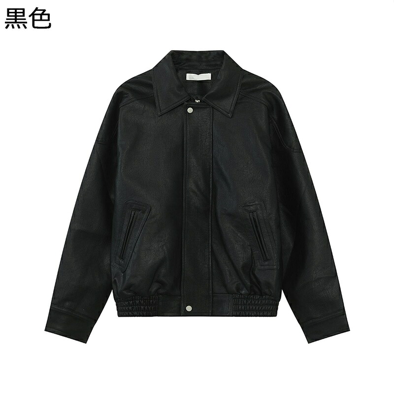 メンズ レザージャケット レトロ ライダースジャケット 革ジャン 秋冬服 ブルゾン ヴィンテージ 無地 簡約 コート PU 防水 防風防寒 スリム カジュアル かっこいい アウター 街着 シンプル