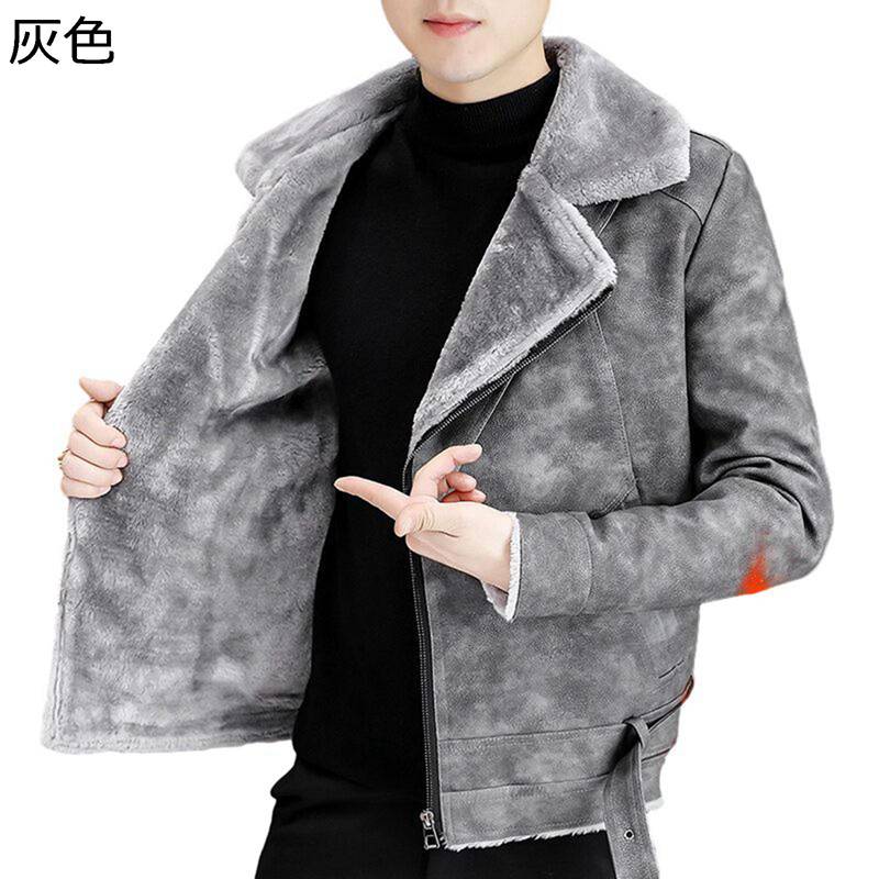 メンズ レザージャケット 裏起毛 ボア付き ショールカラー 厚手 合皮ジャンパー 秋冬服 ブルゾン コート PU 防水 防風防寒 細身 カジュアル かっこいい アウター ファッション 快適 軽い 6,840円