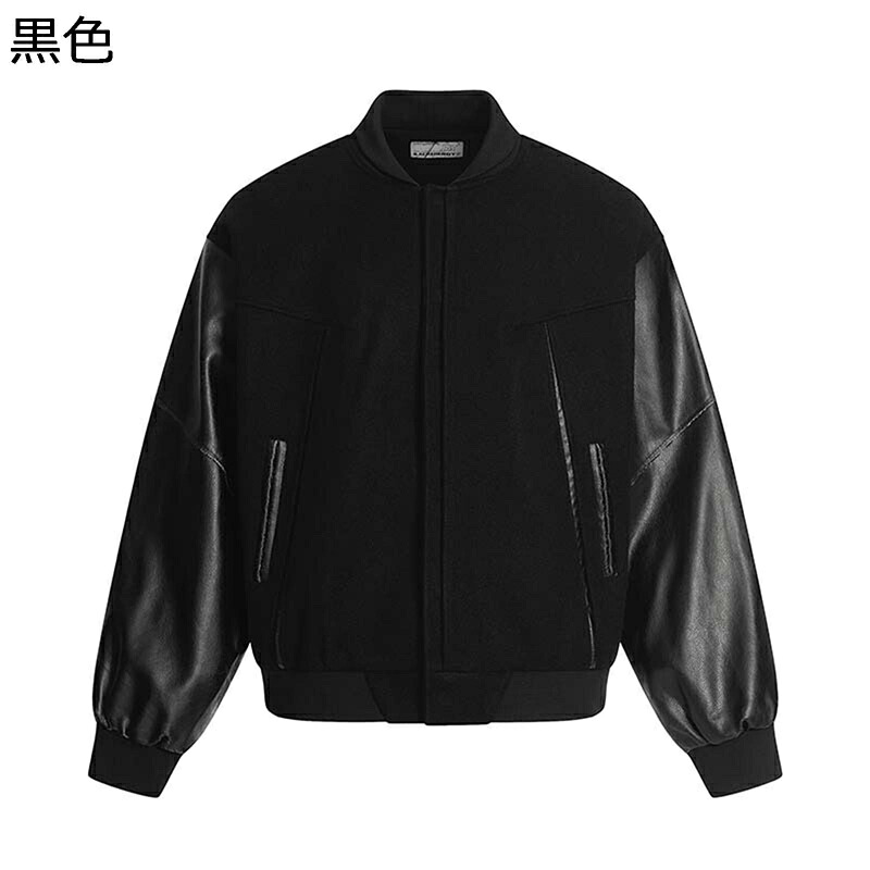 メンズ レザージャケット ライダースジャケット 革ジャン パッチワーク ブラック 秋着 冬服 ブルゾン コート エコ革 撥水加工 防風防寒 スリム カジュアル カッコイイ アウター 軽量 通気性 速乾 トレンド